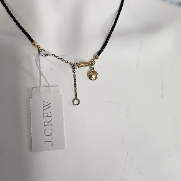 J. Crew Black Beaded Necklace with Pearl Charm - Picture 3 of 3